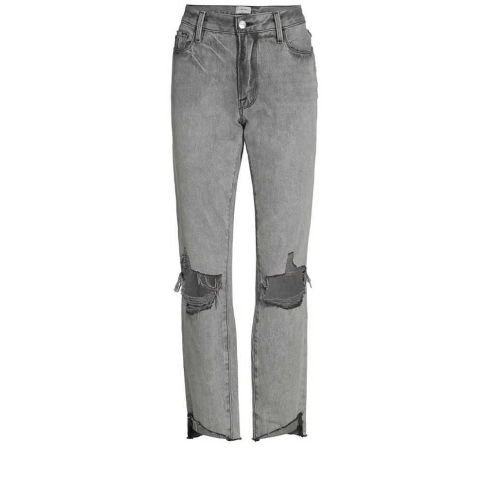 Frame Womens Le Garcon Ripped Cuff Step Hem Nonstretch Jeans 29